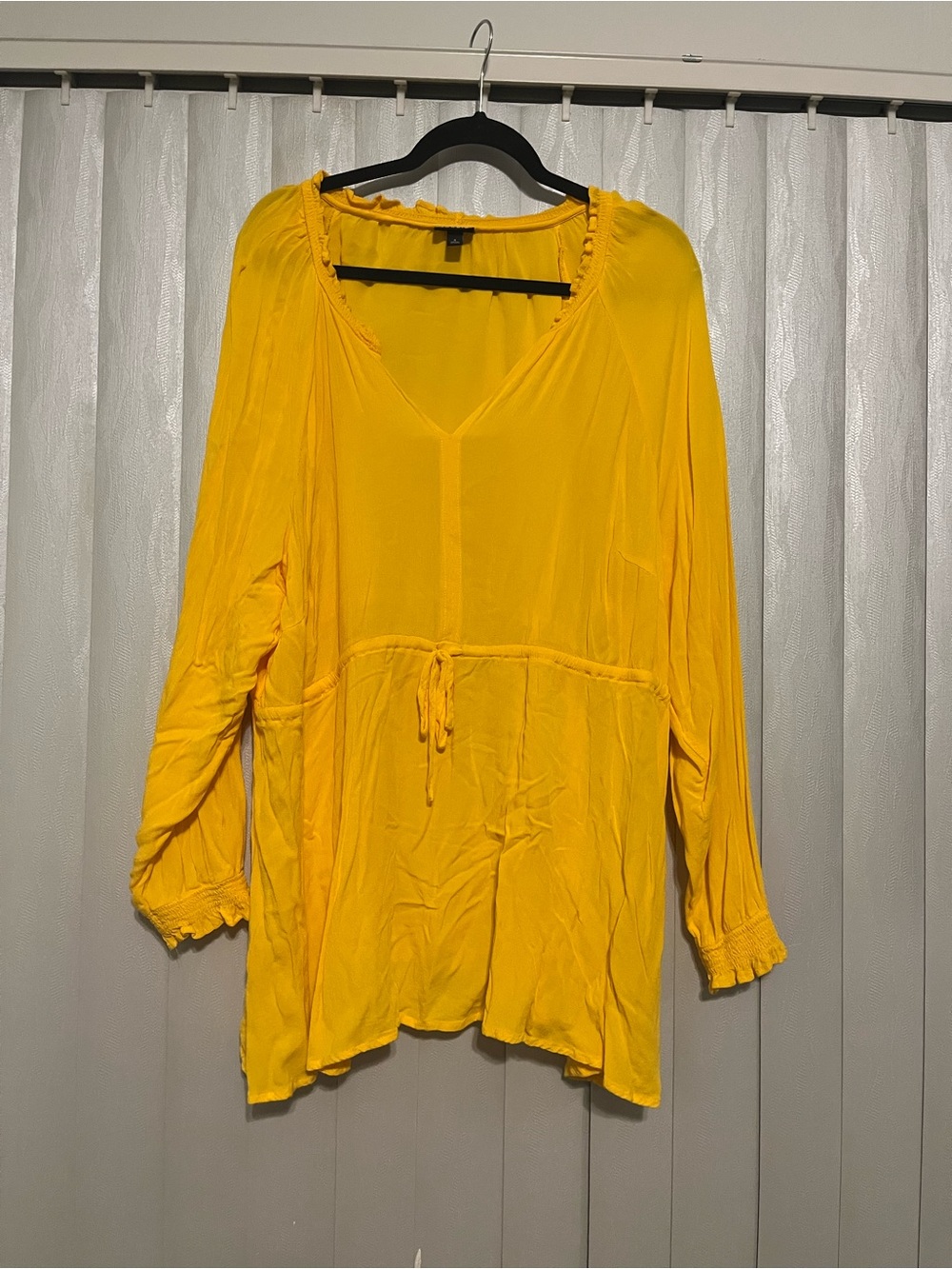 torrid Bright Yellow V-Neck Drawstring Tunic